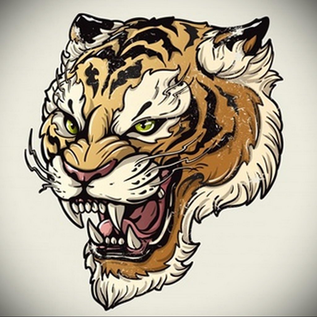 Стилизованная голова тигра