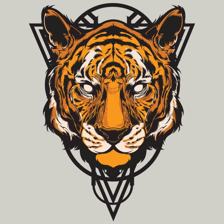 Тигр арт эскиз