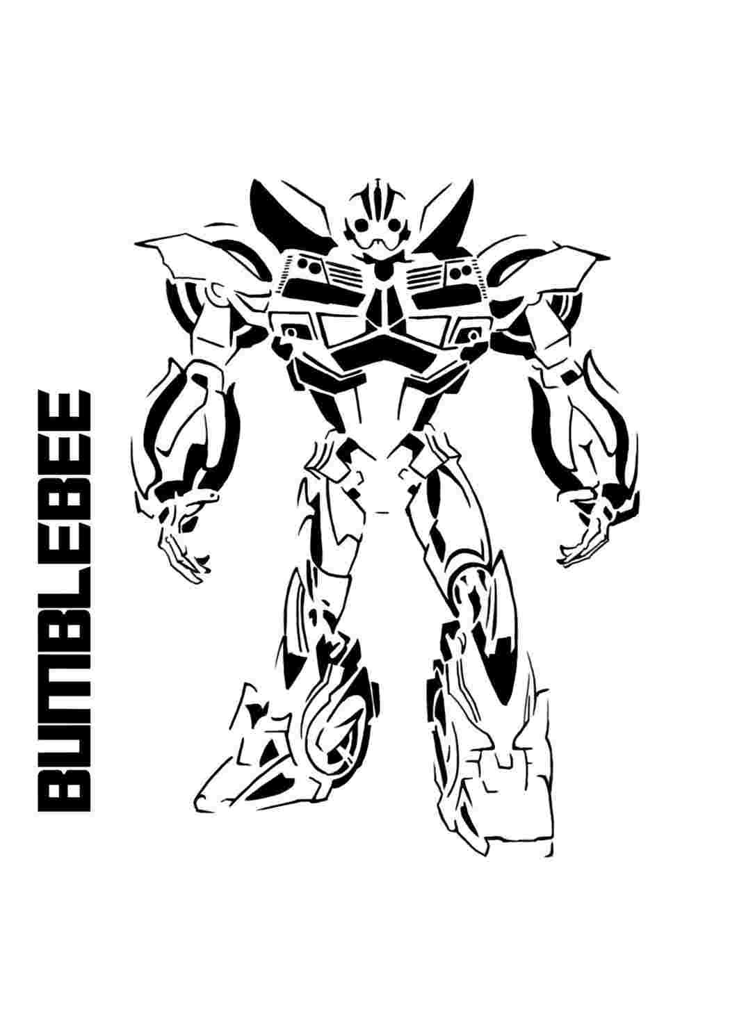 Трафарет трансформеры Бамблби