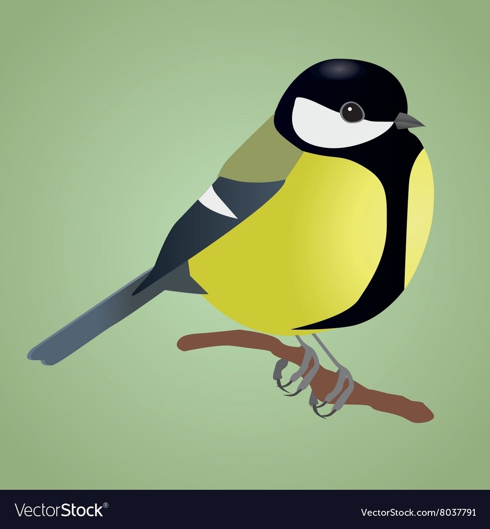 Синица мультяшный