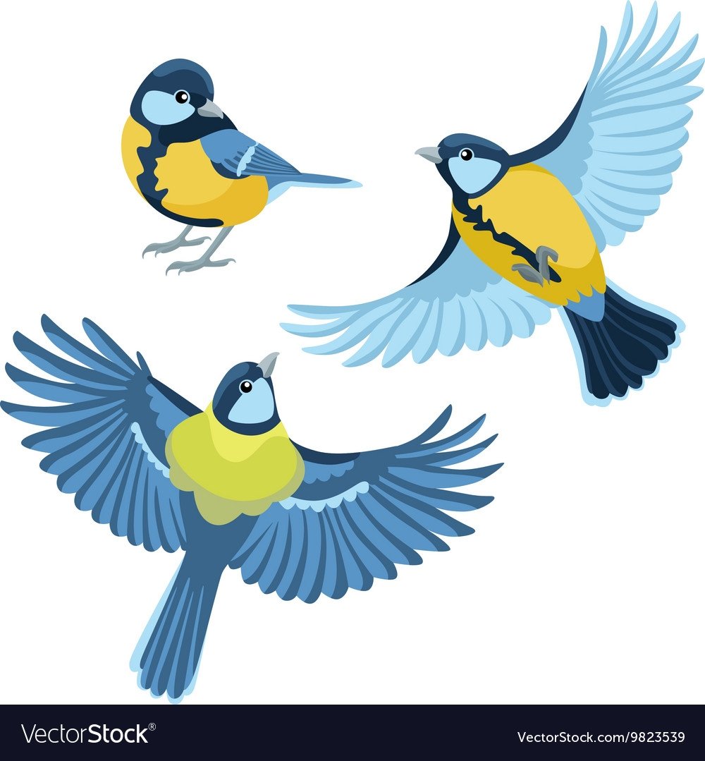 Синица мультяшный