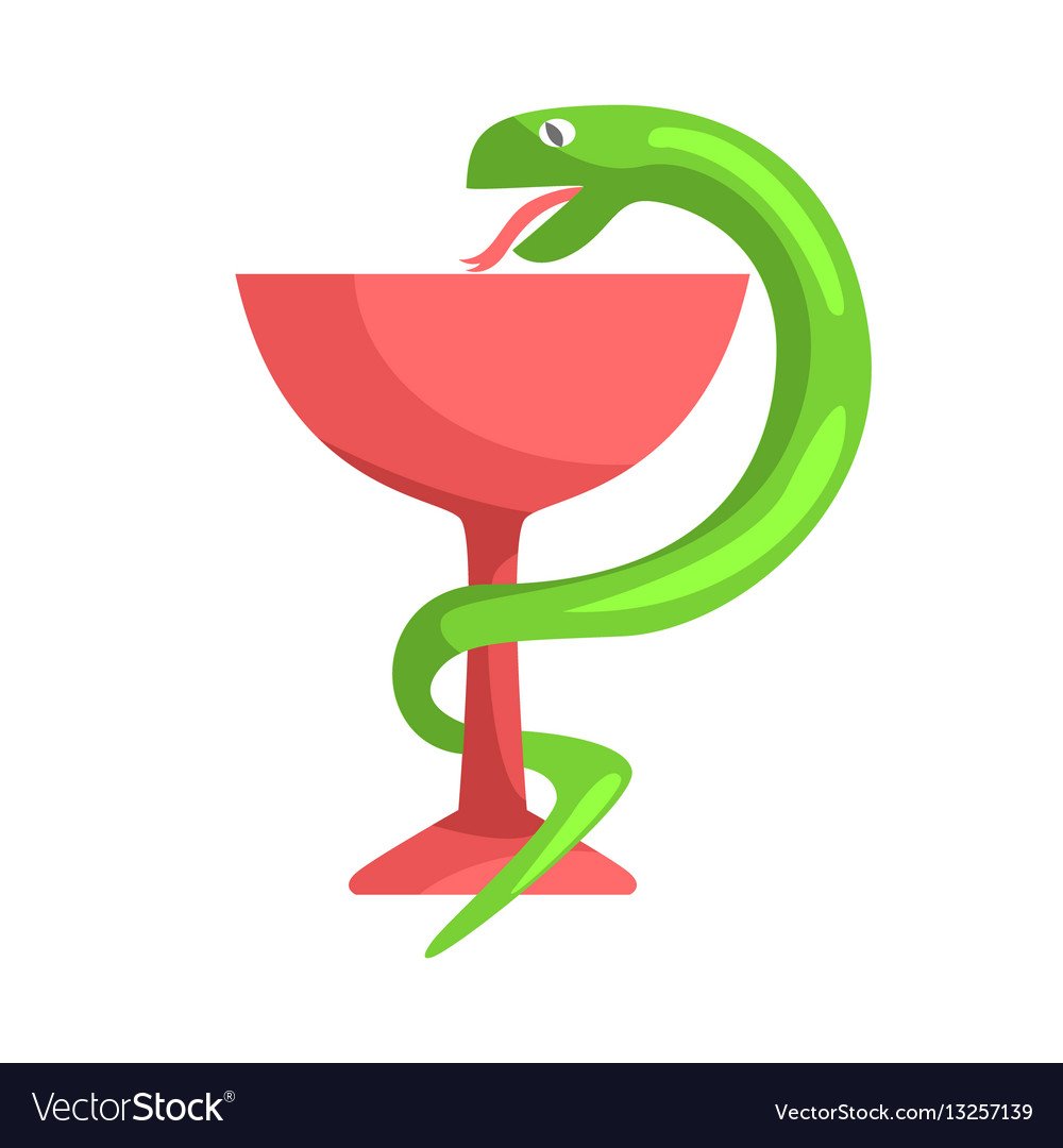 Чаша со змеей красная