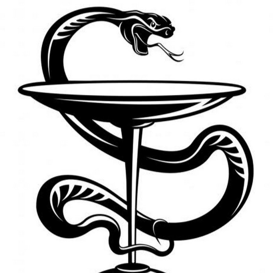 Чаша со змеей эмблема медицины вектор