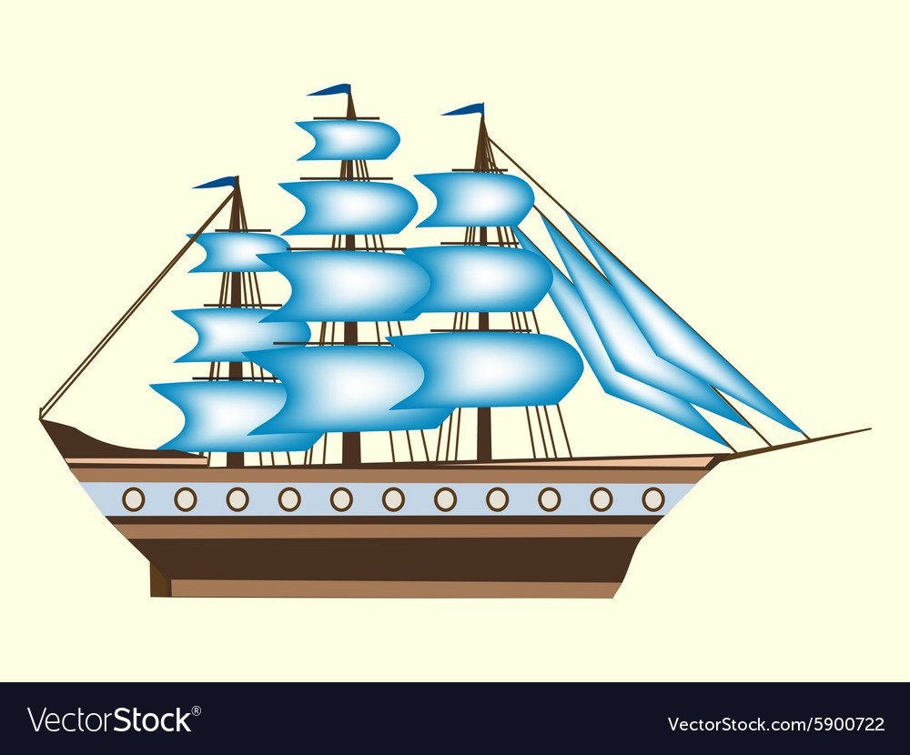 Кораблик на прозрачном фоне