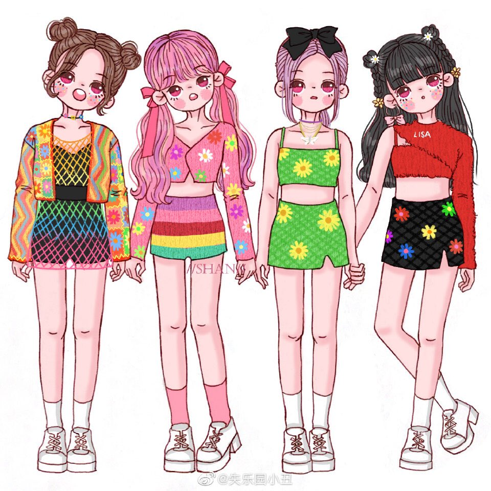 Нарисовать BLACKPINK