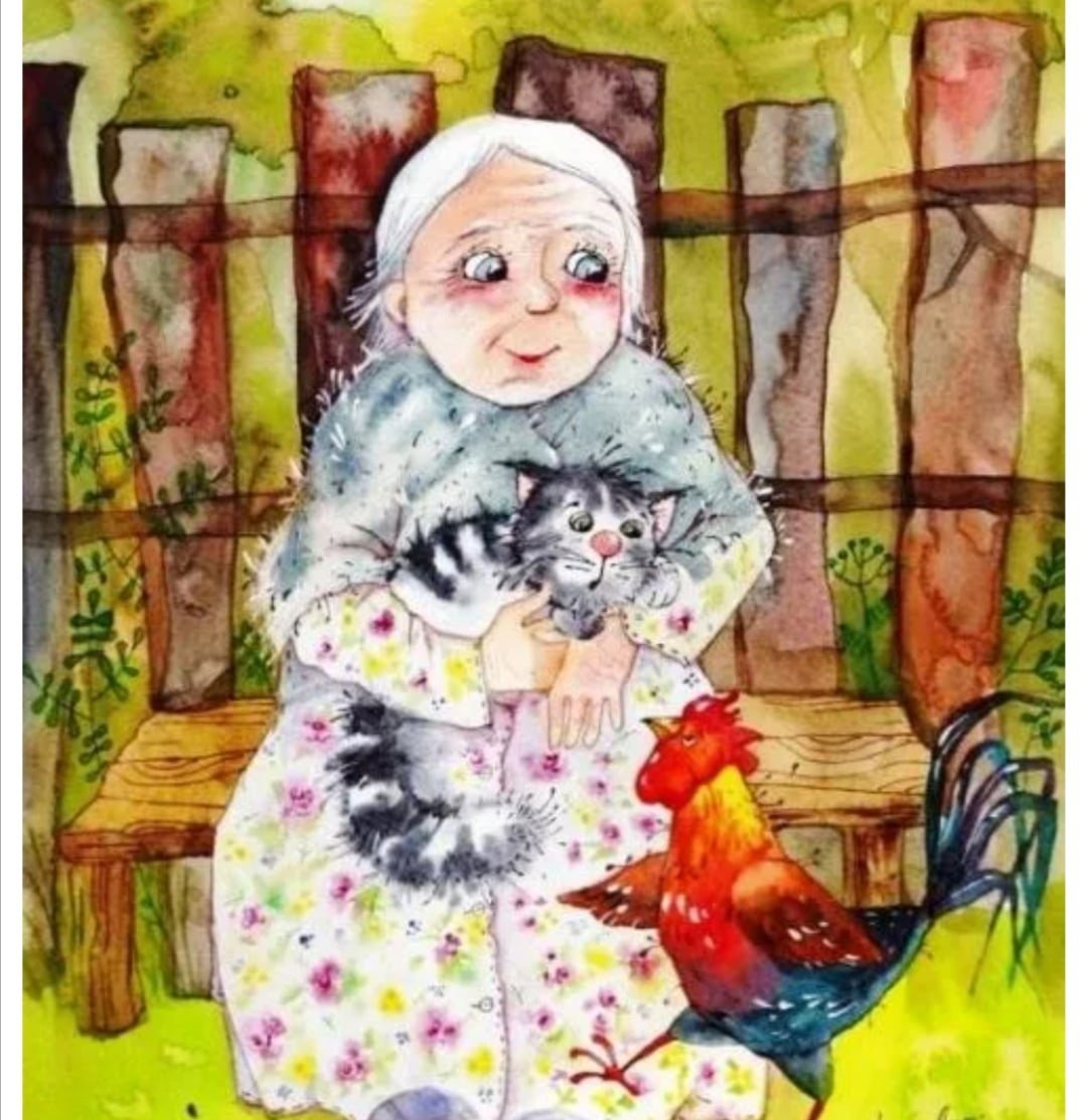 Бабушка иллюстрация