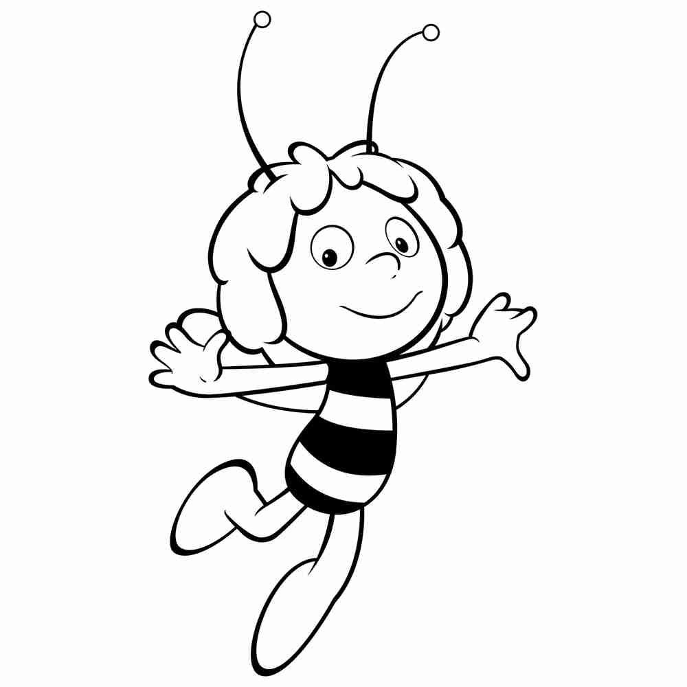 Картинки для раскрашивания Пчелка Майя