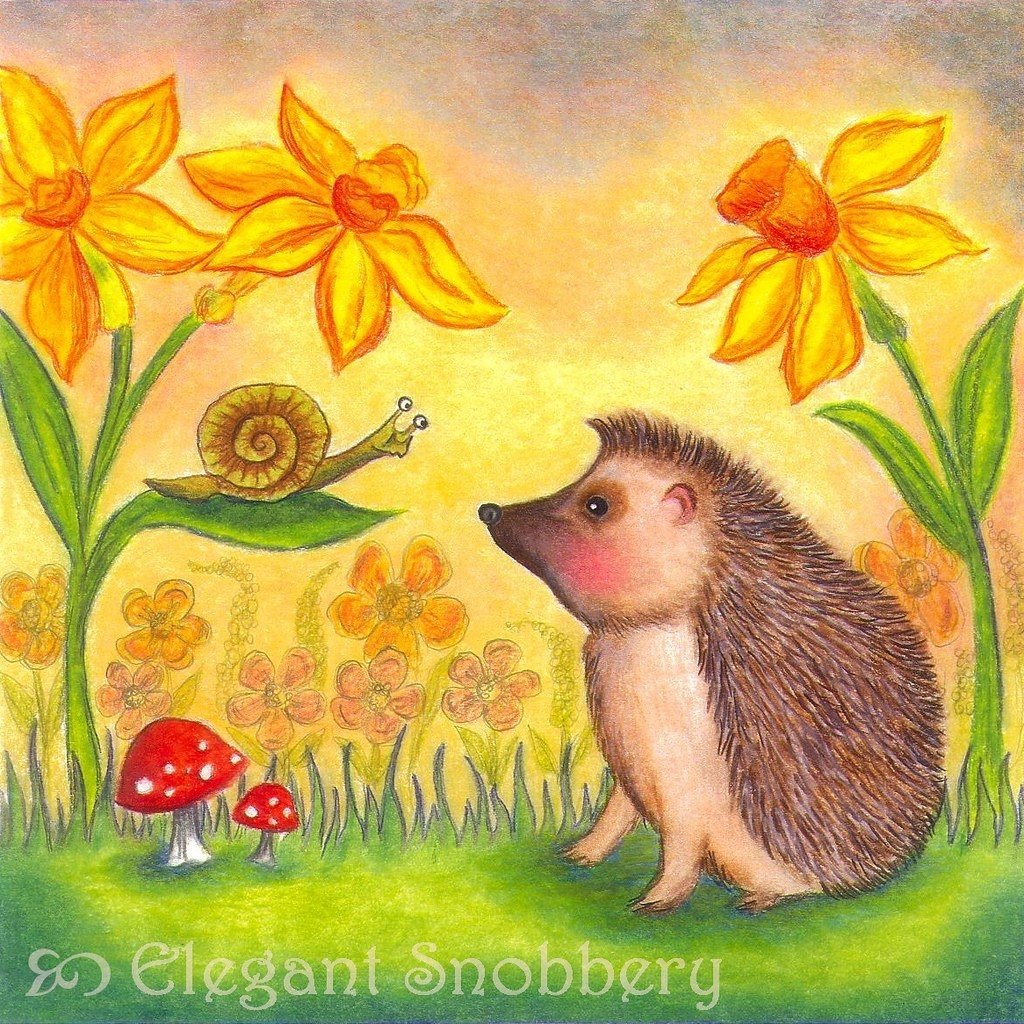 Сказал зайчик и обнял ежика