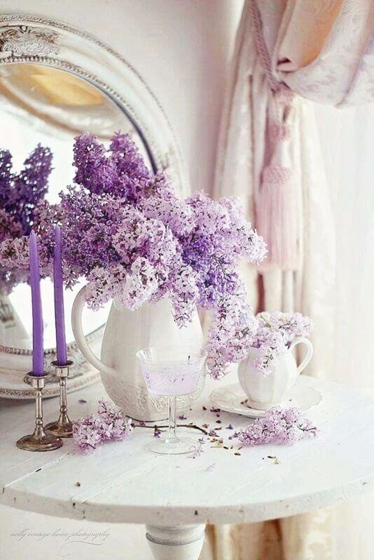 Чаепитие в сиреневых тонах