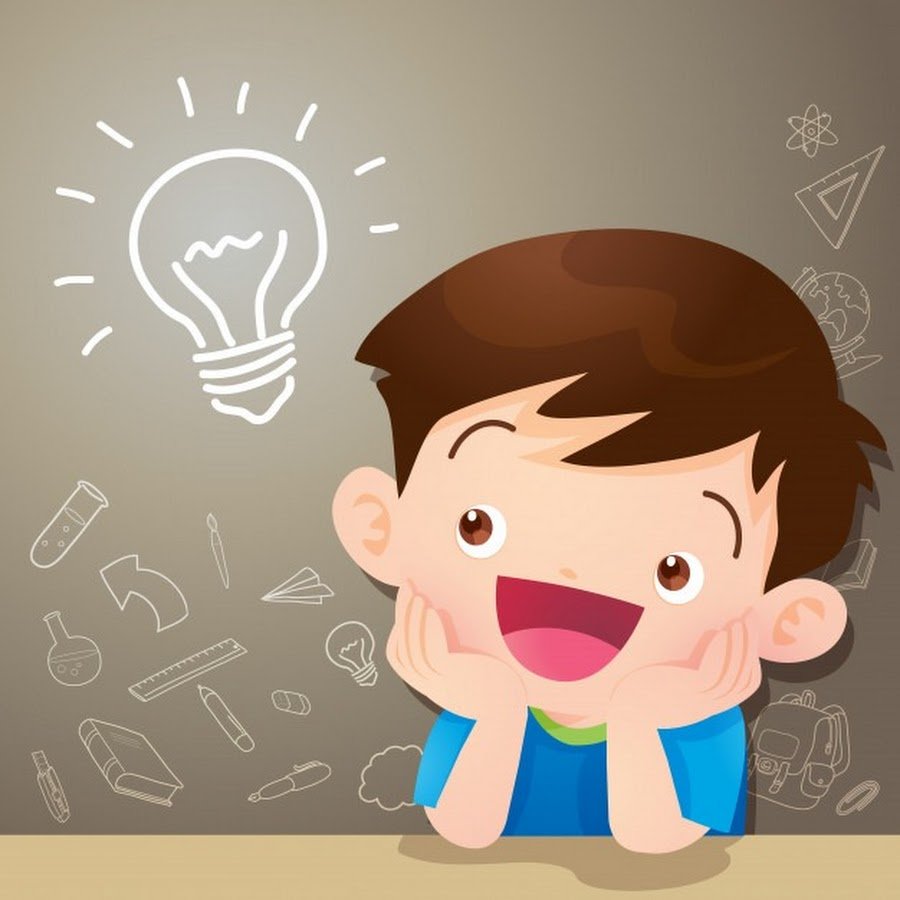 Ребенок думает мультяшная