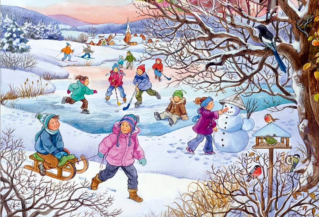 Сюжетная картина зимние развлечения