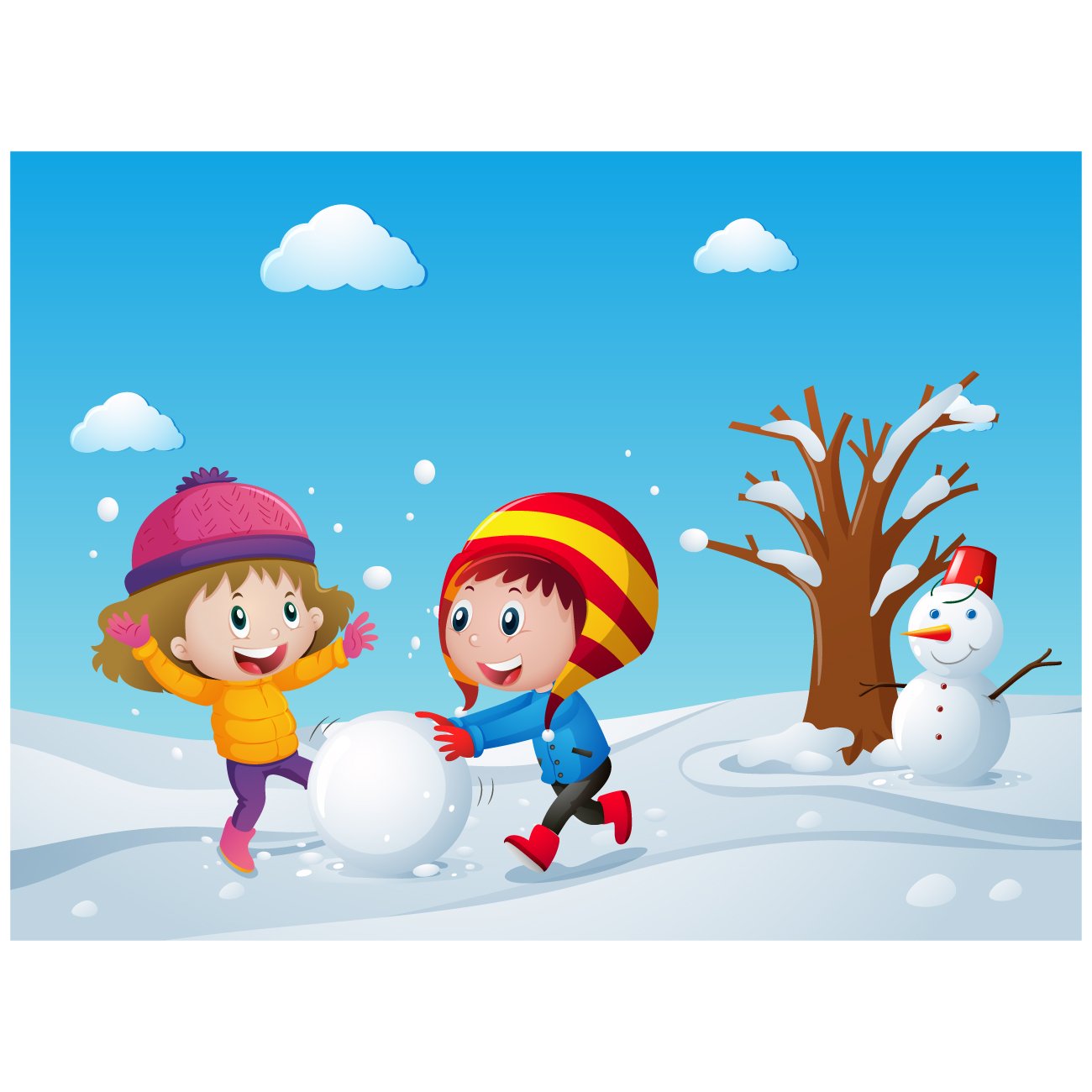Играем со снегом. Зимние игры снежки. Зима для дошкольников. Зима дети мультяшные. Дети играют в снежки.