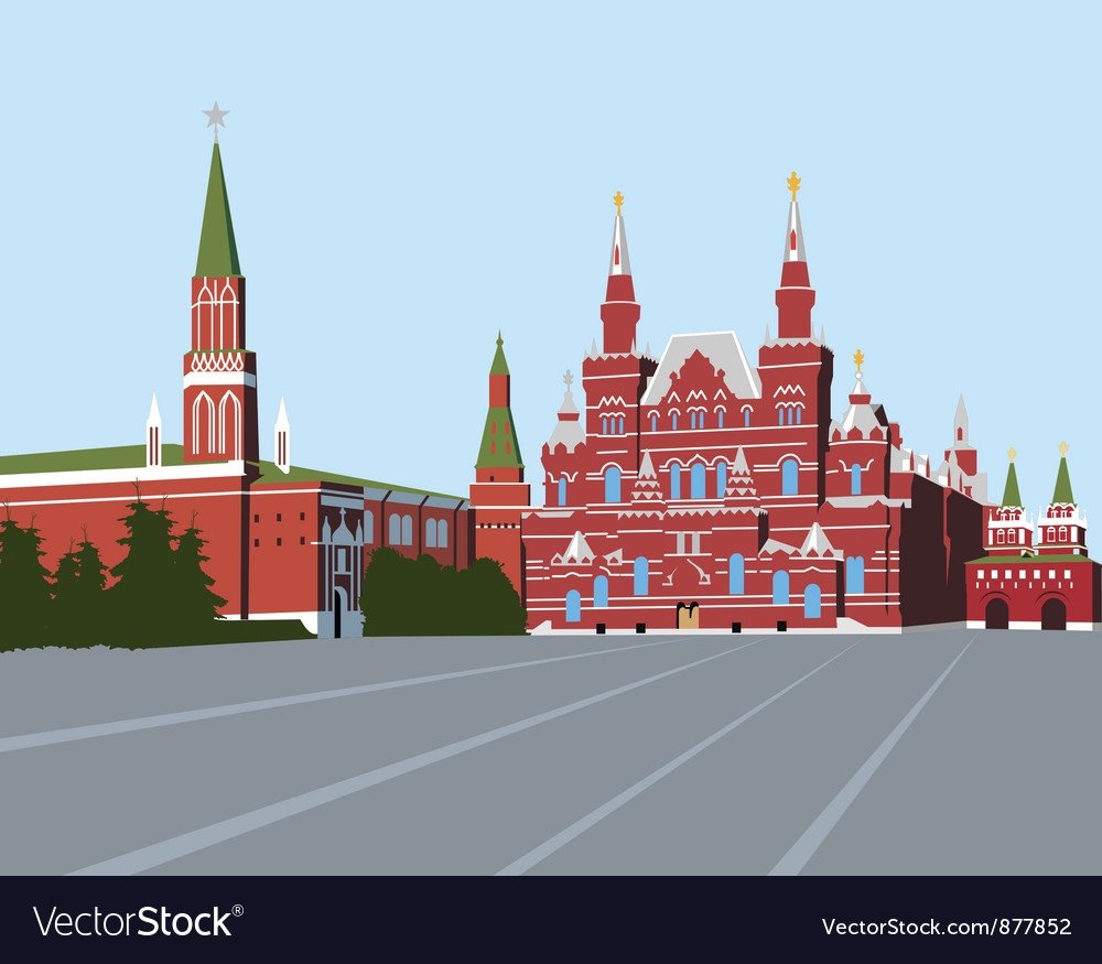 Красная площадь Москва вектор