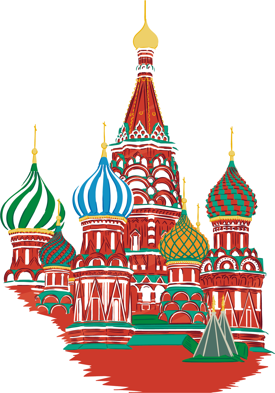 Василий Блаженный собор вектор