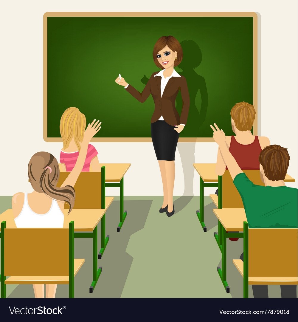 Учитель с учеником за партой