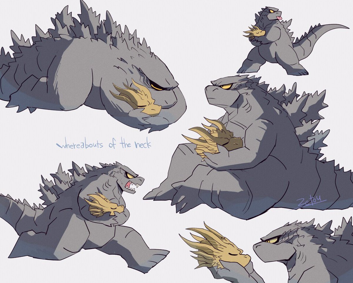 Годзилла арт милый