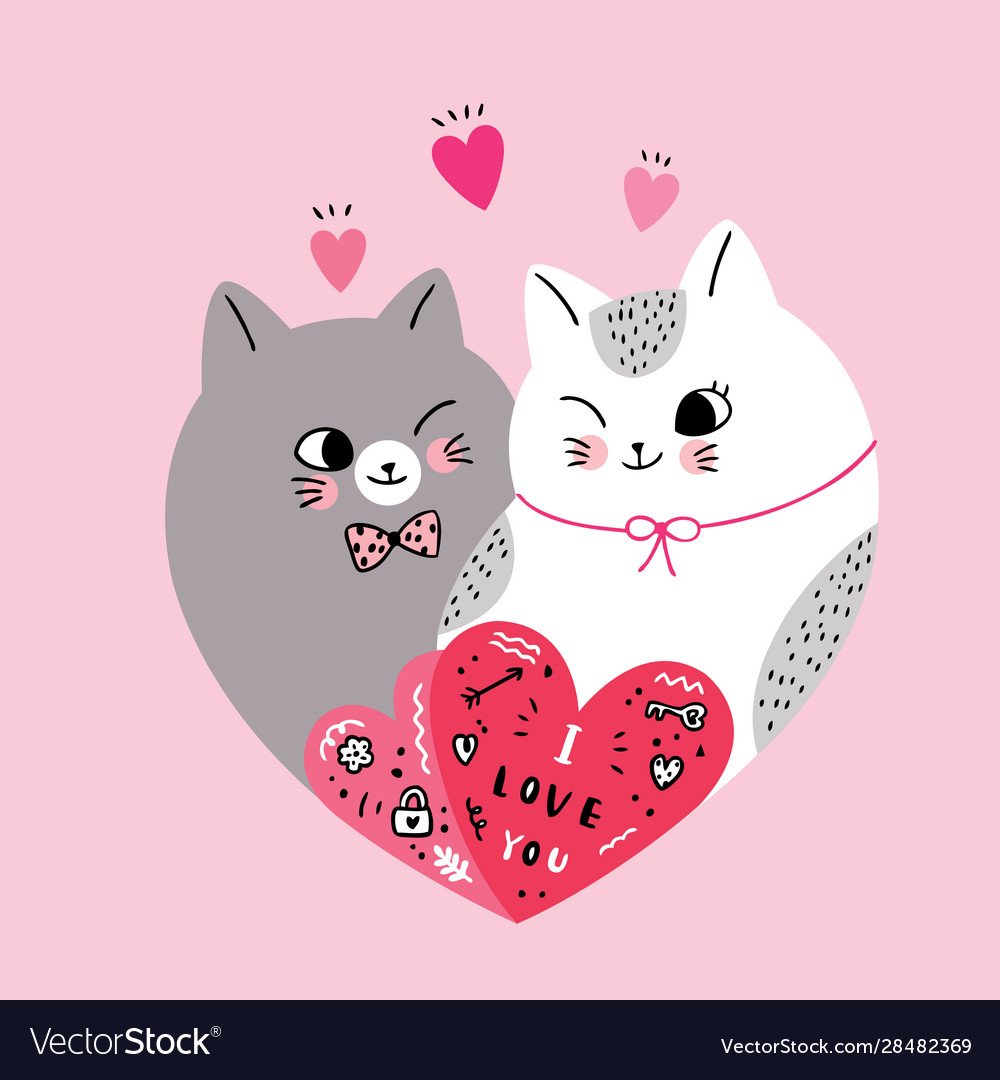 Валентинки с котятами