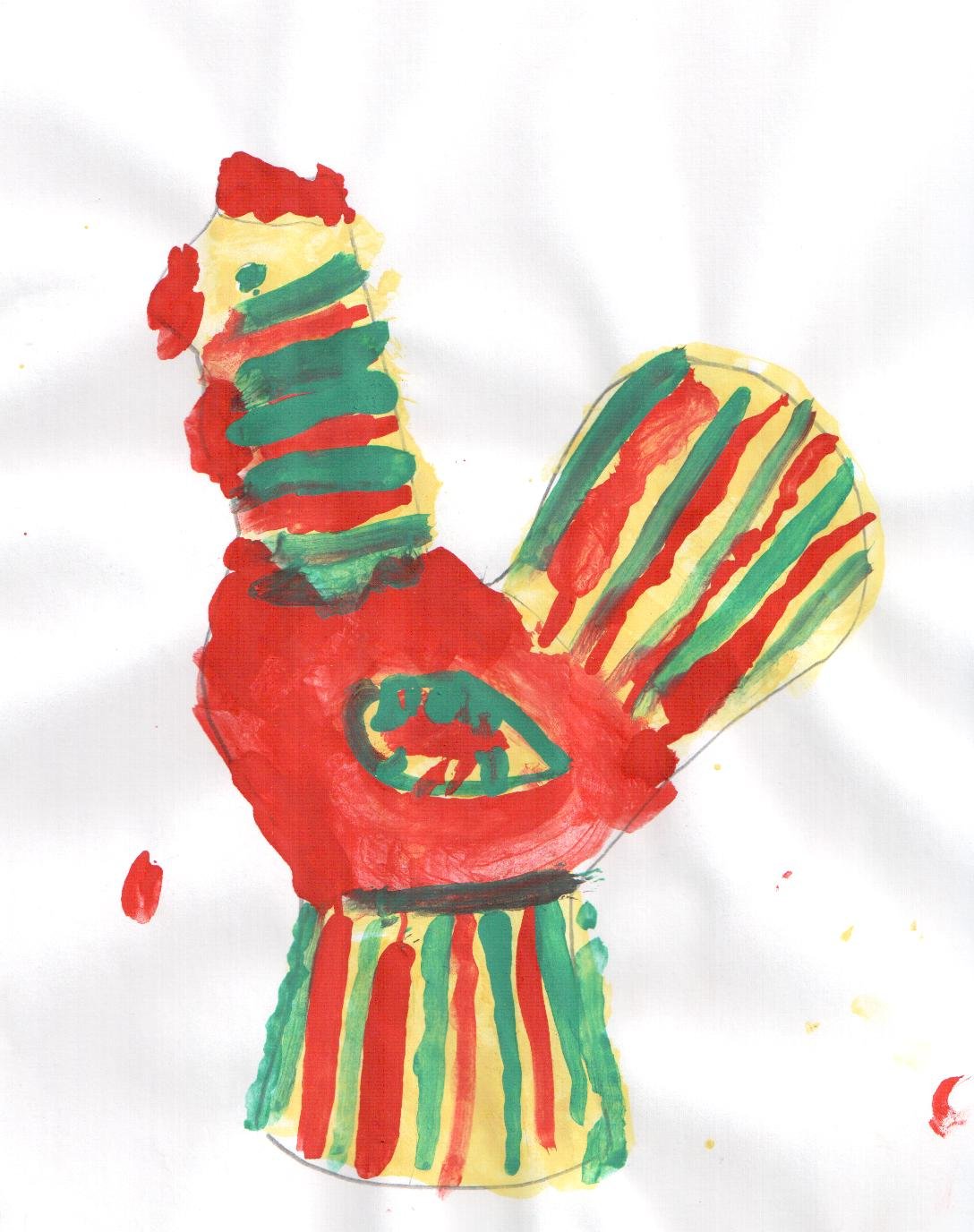 Филимоновская игрушка петушок рисование