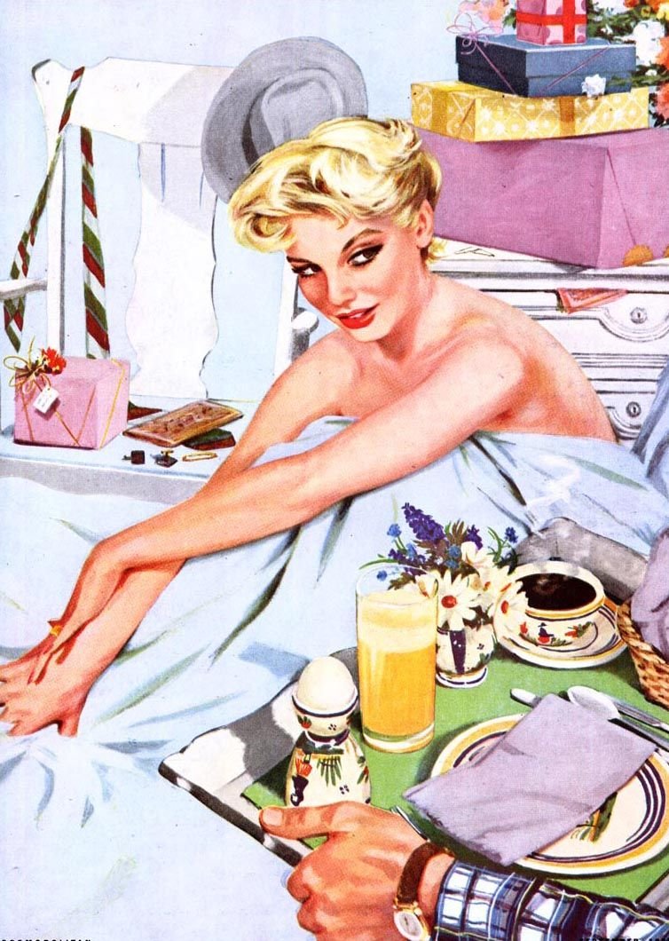 Пин ап завтрак в постель