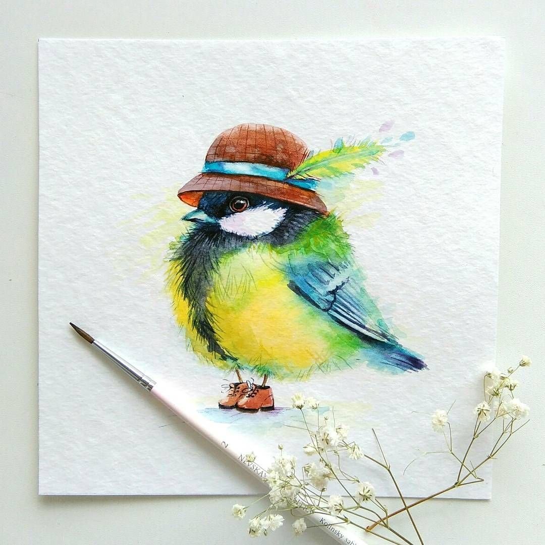 Картинки синичек для срисовки