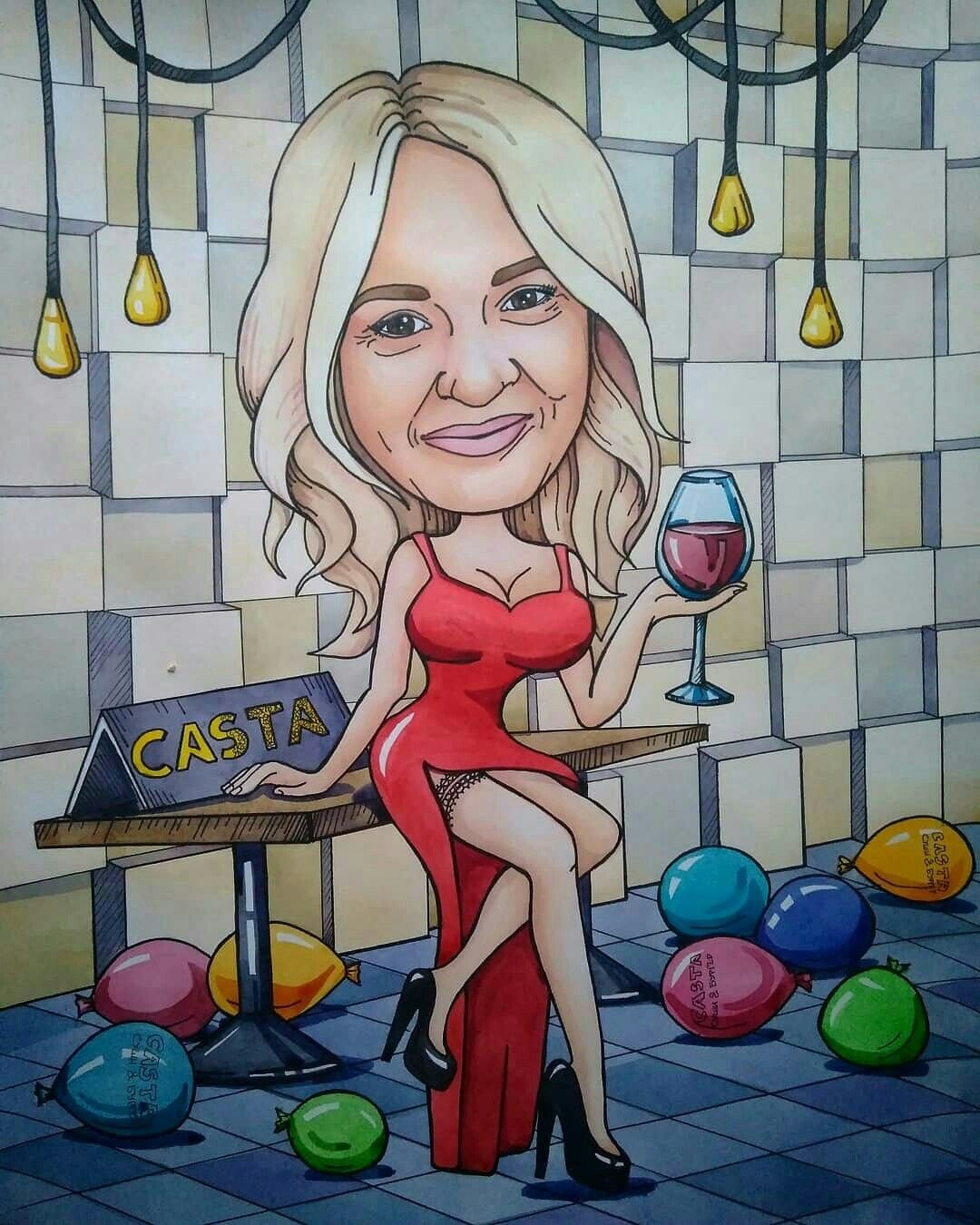 Шарж женский