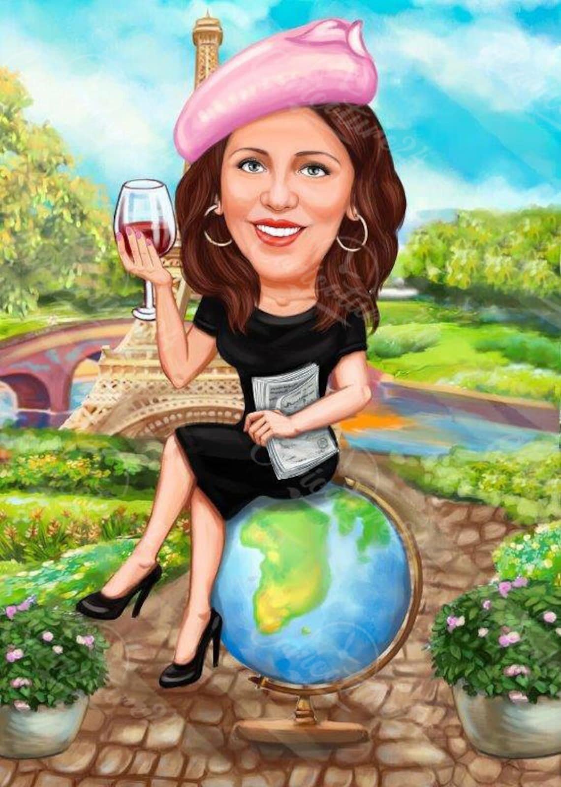 Шарж девушка