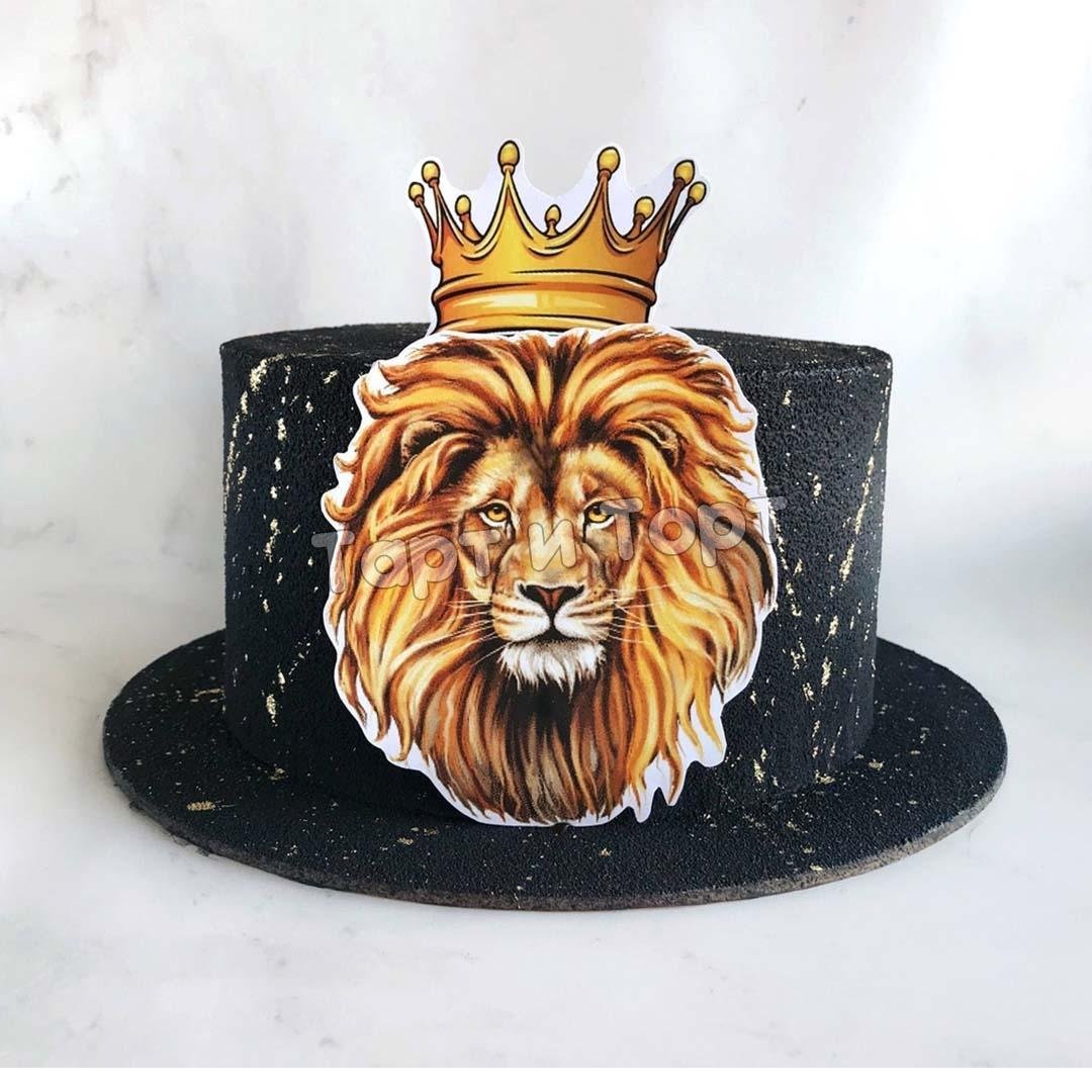 Лев на вафельной бумаге