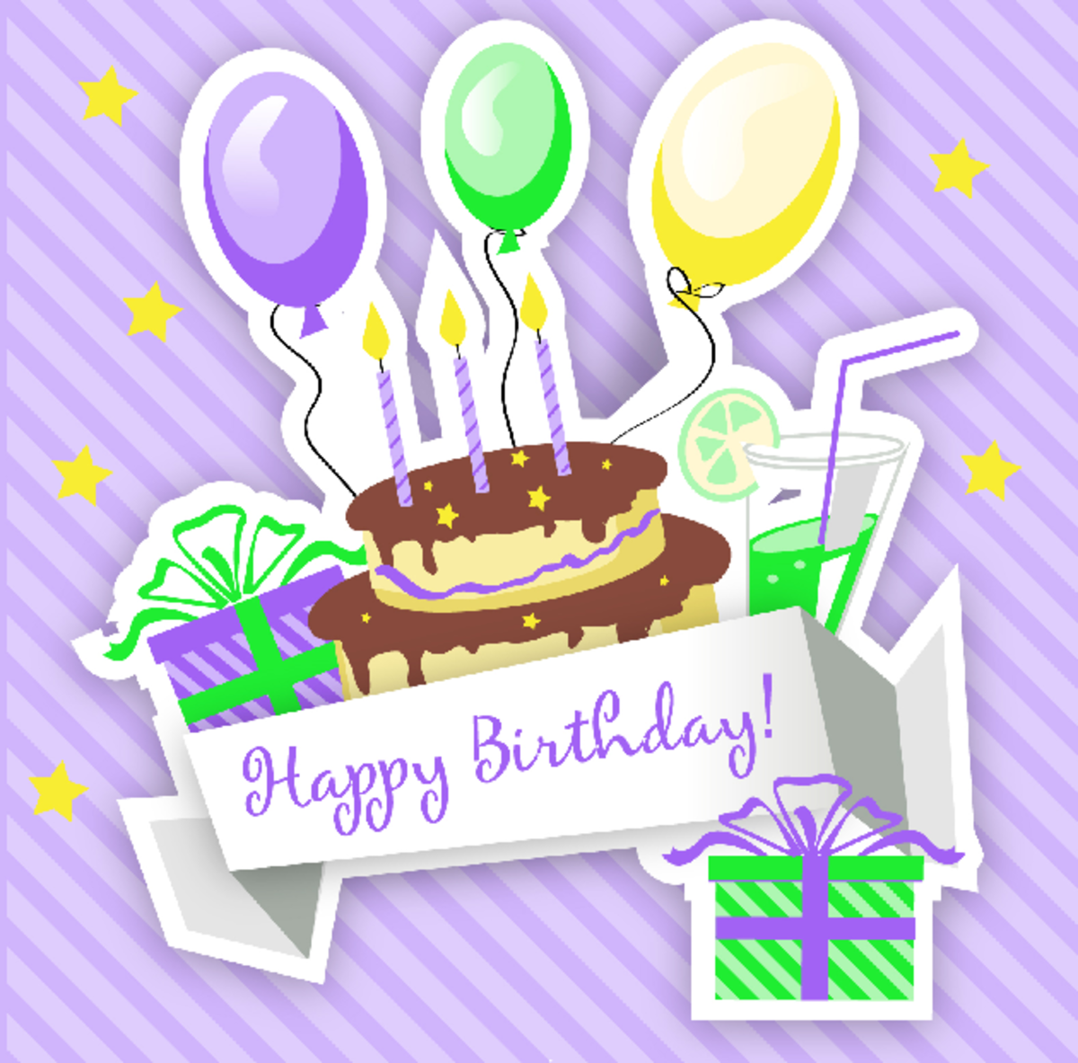 Векторные поздравления с днем рождения