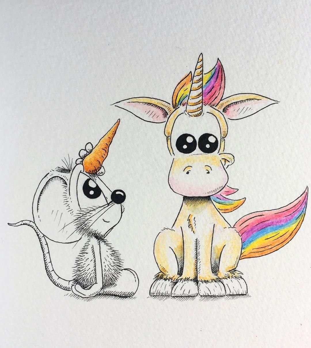 Забавные рисунки карандашом