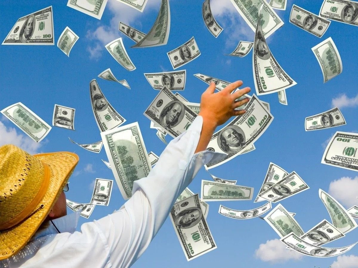 Деньги на ветер иллюстрация