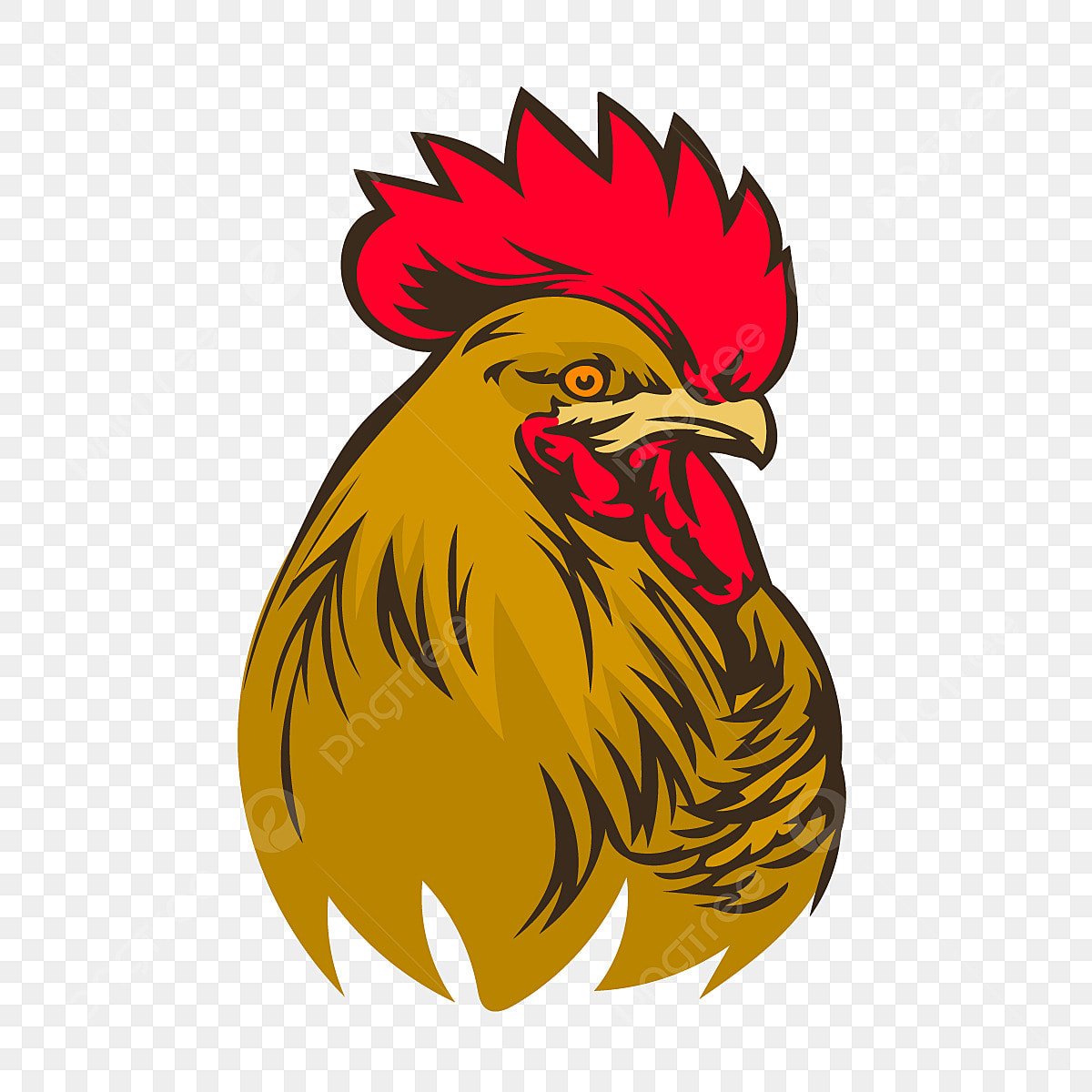 Голова петуха вектор