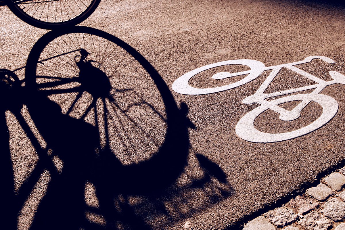 Велодорожка трафарет
