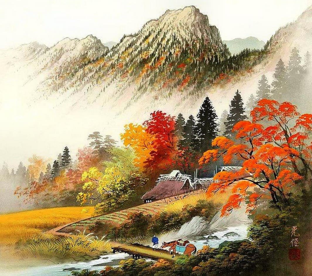 Японский художник Коукей Кодзима Япония живопись