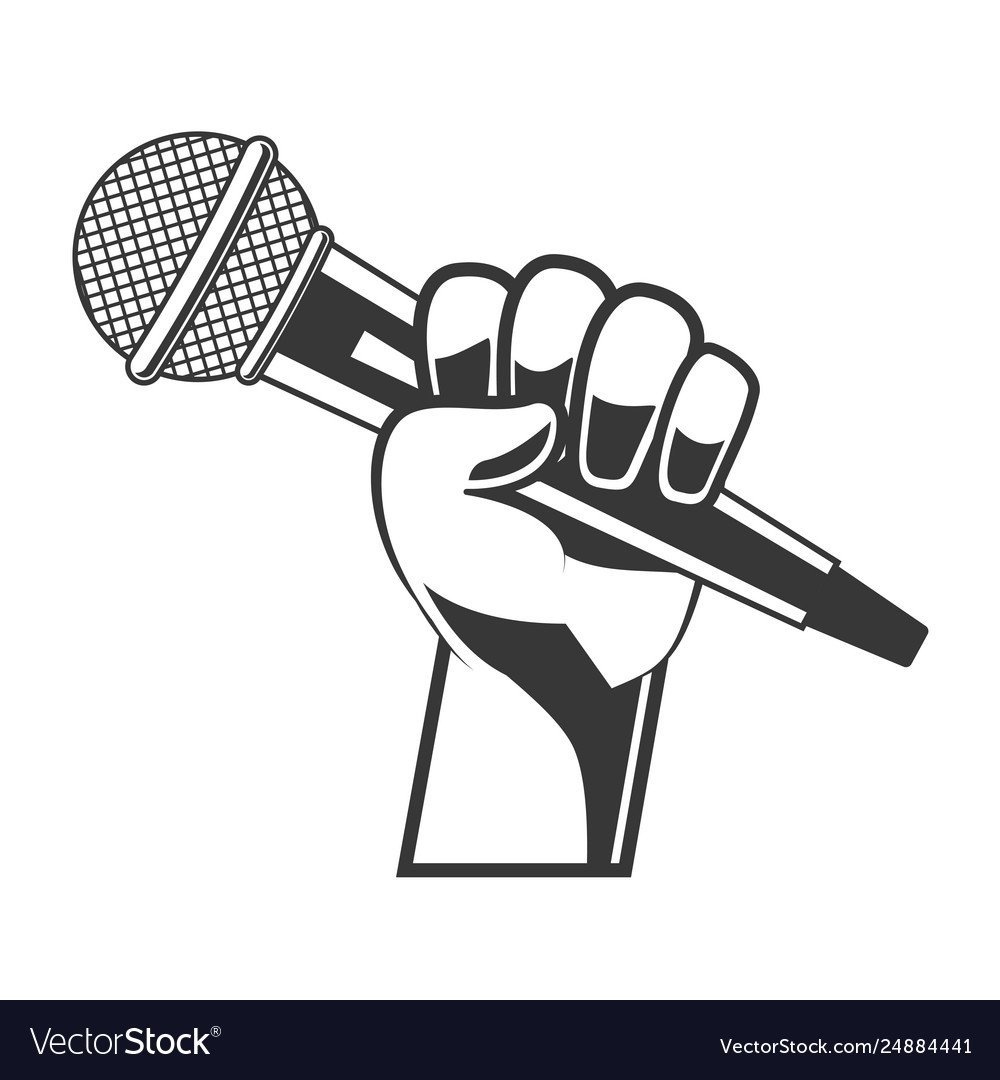 Кулак с микрофоном