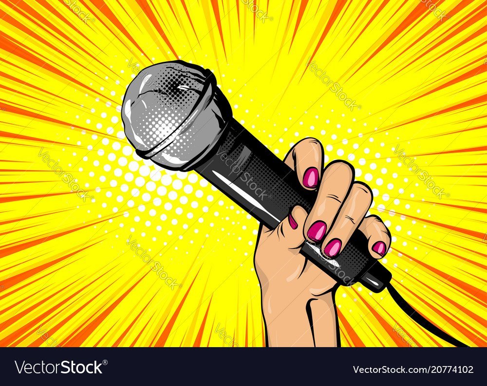 Шарж с микрофоном