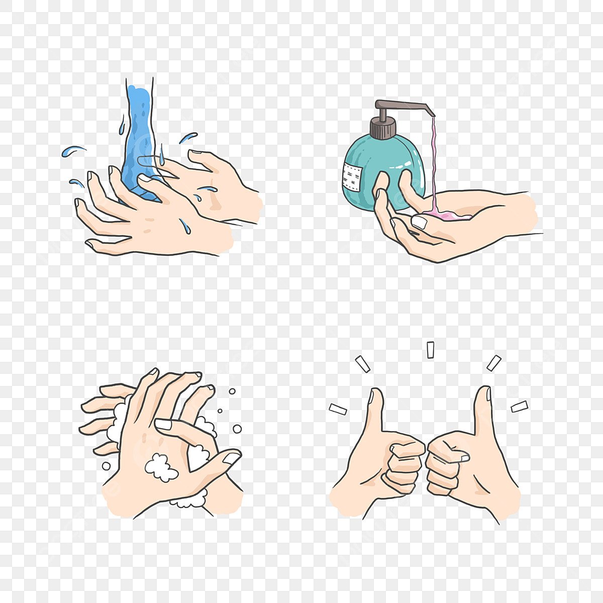 Мытье рук иллюстрация