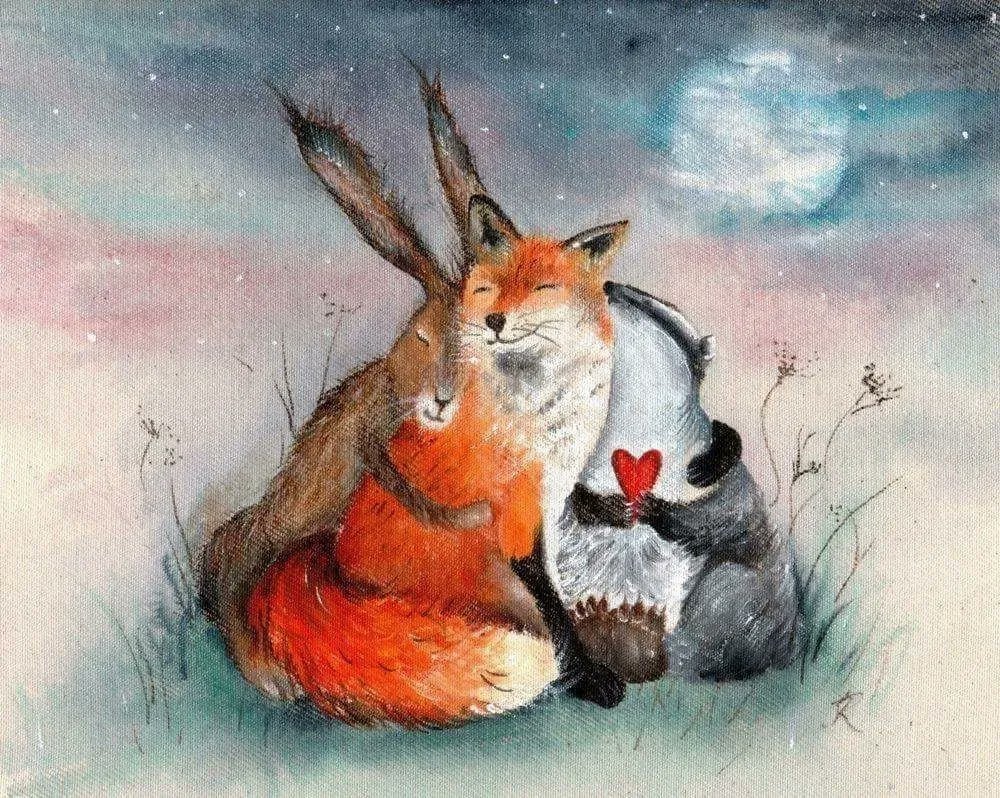 Иллюстрации животных зимой