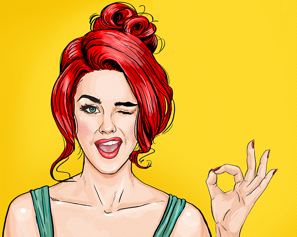 Поп арт девушка