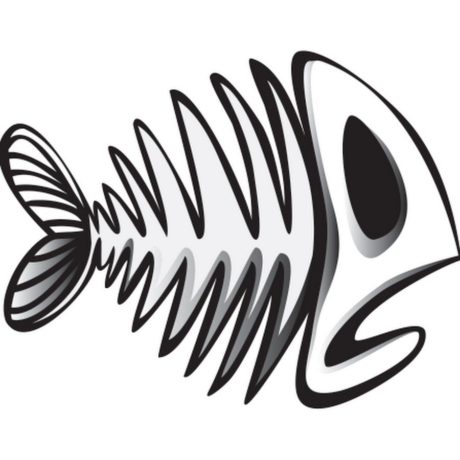 Рыба кости вектор