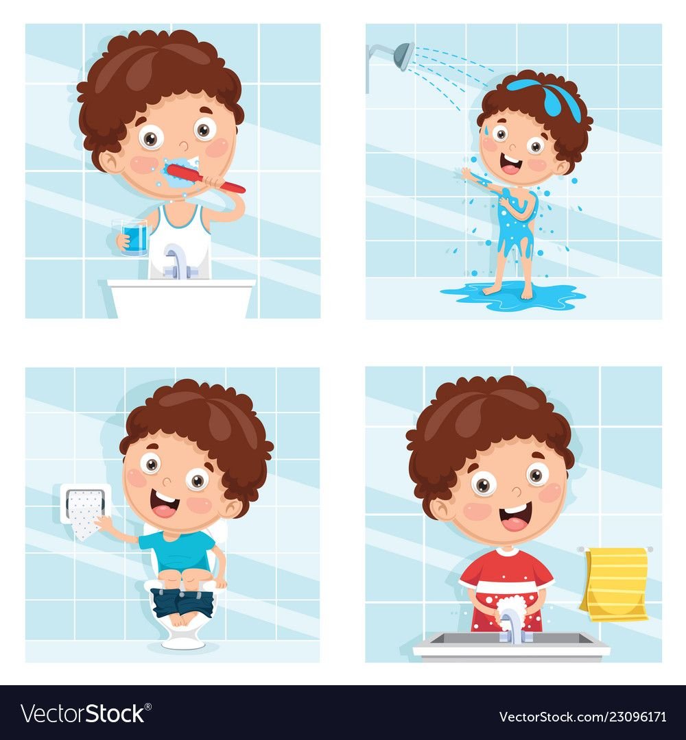 Wash hands and face картинка для детей