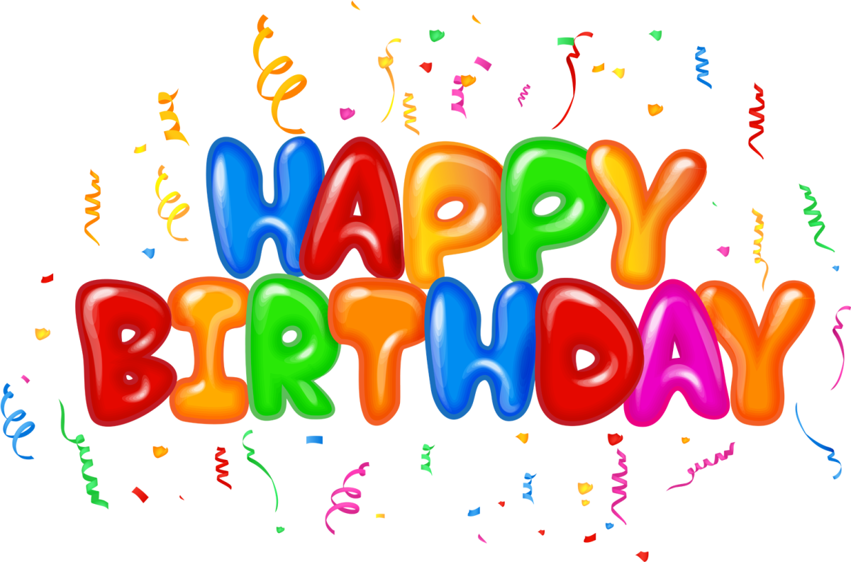 Креативная надпись с днем рождения