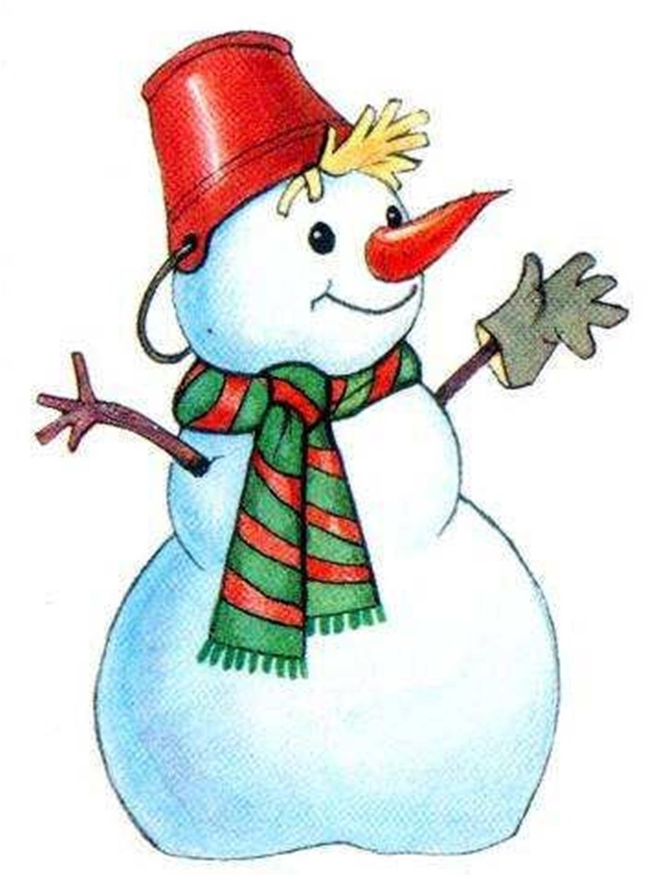 Снеговик рисунок