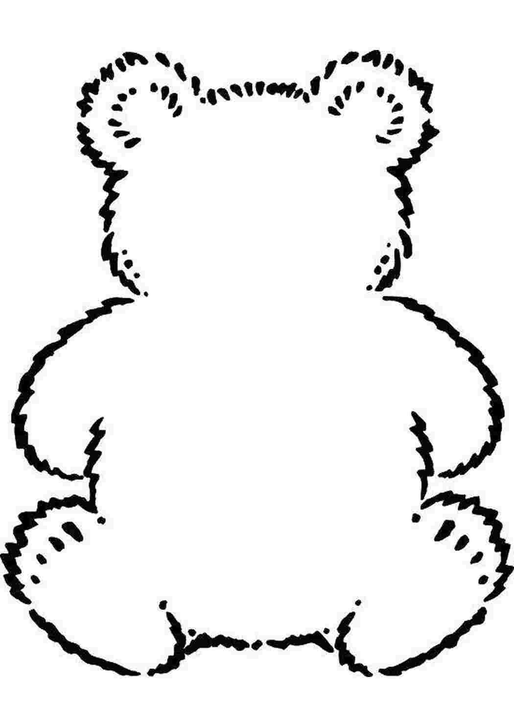 Медвежонок трафарет