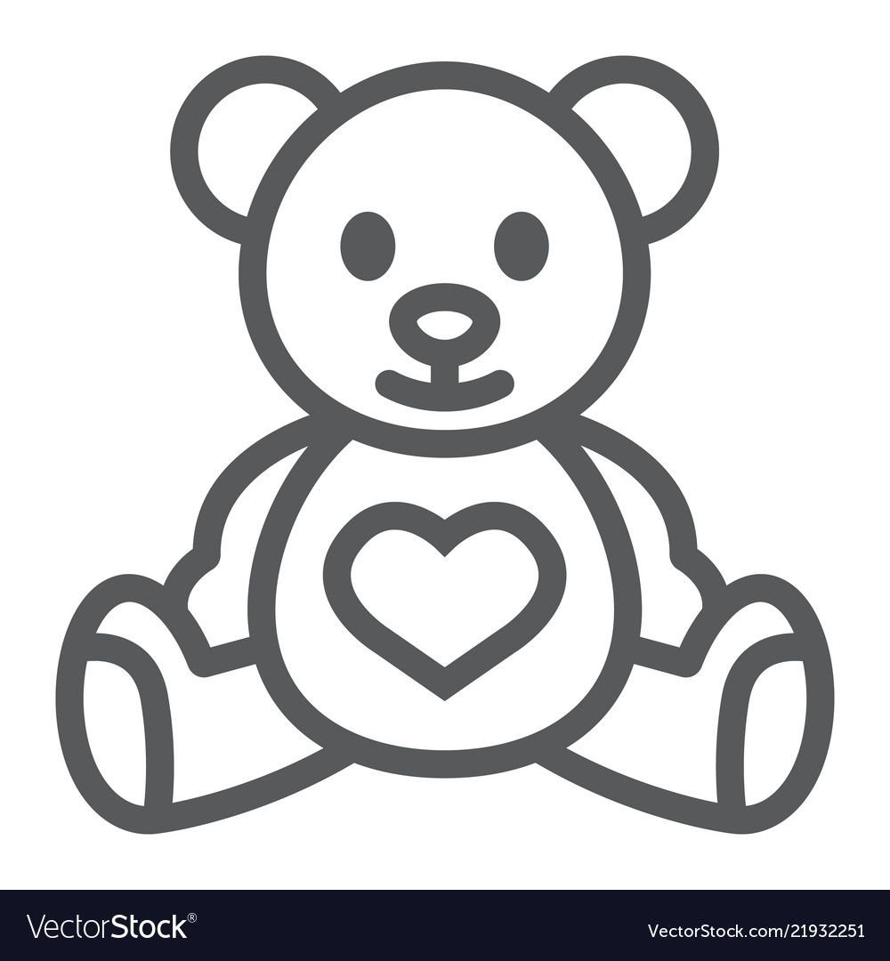 Мишка игрушка силуэт