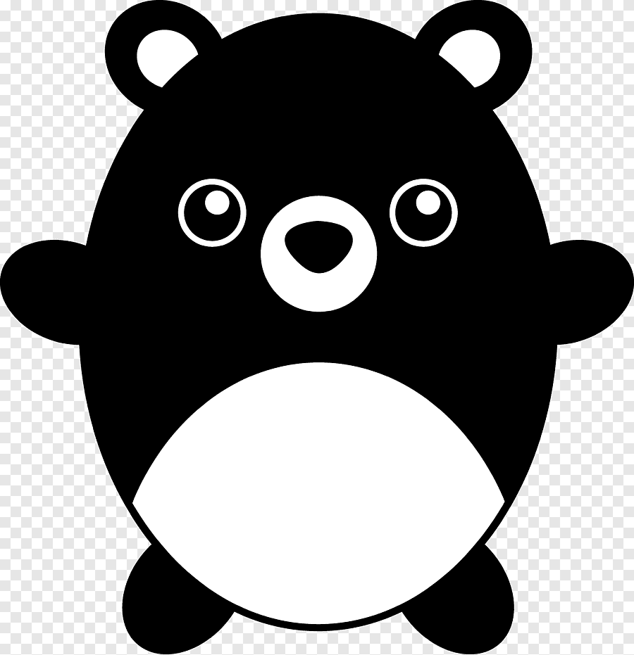 Силуэт головы медведя