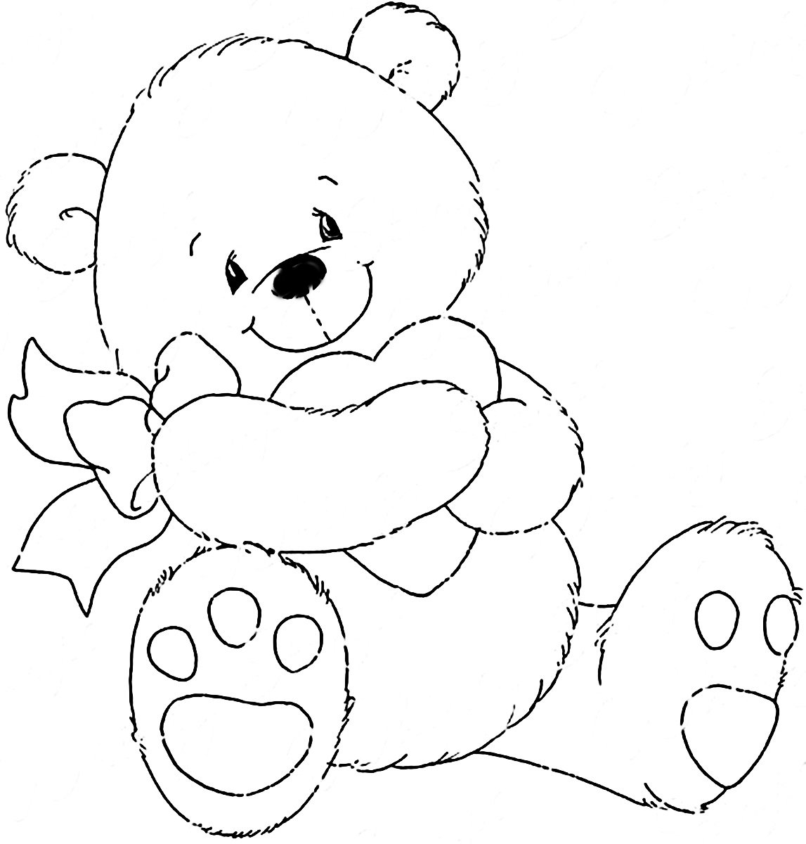 Трафарет медвежонка Тедди