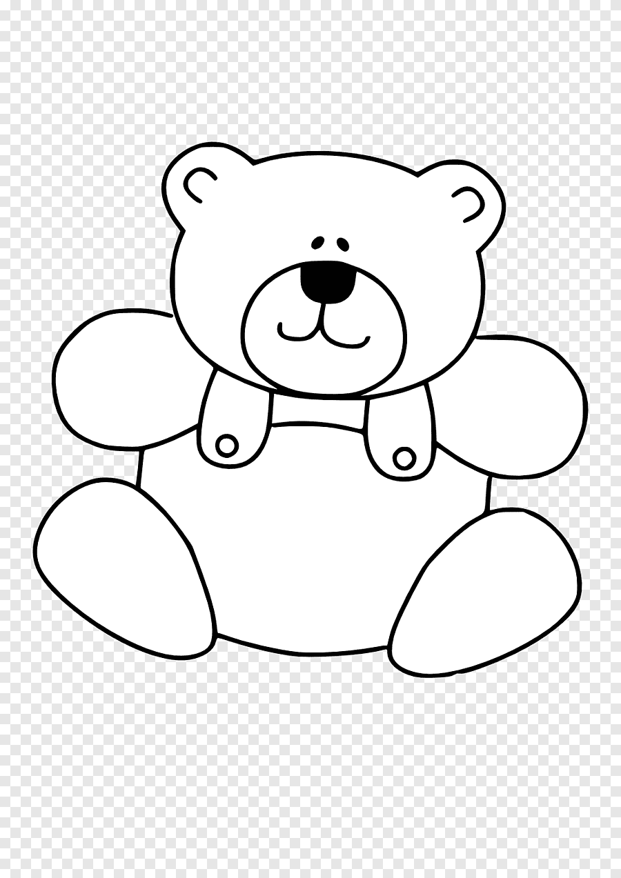 Медвежонок трафарет