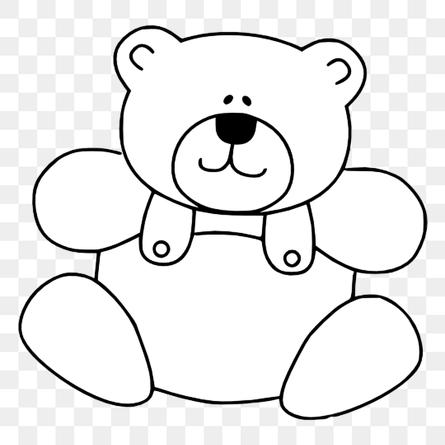 Мишка трафарет