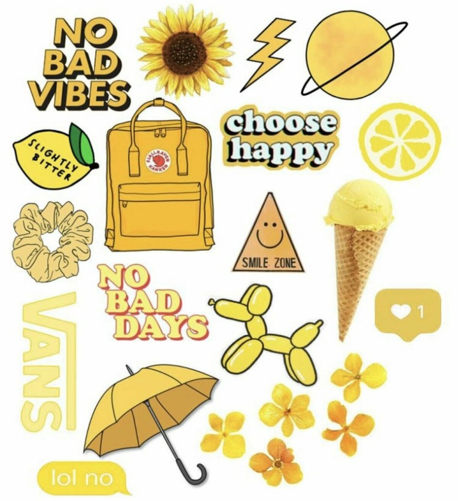 Желтые наклейки