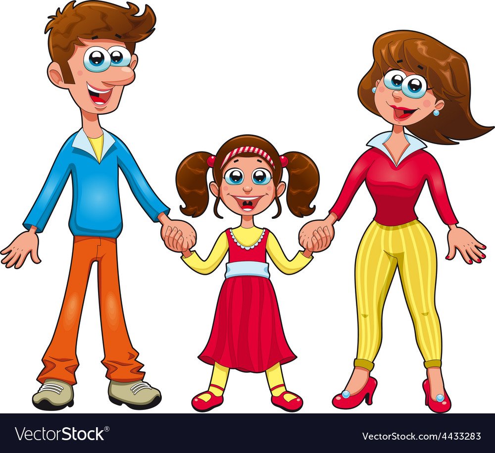 Семья мама папа дети бабушка и дедушка